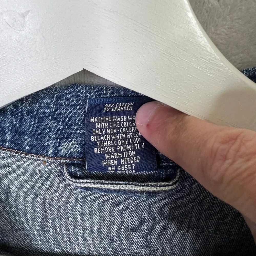 High‎ Sierra Denim Trucker Jacket Womens M Blue Lightwash Double Pocket Classic
